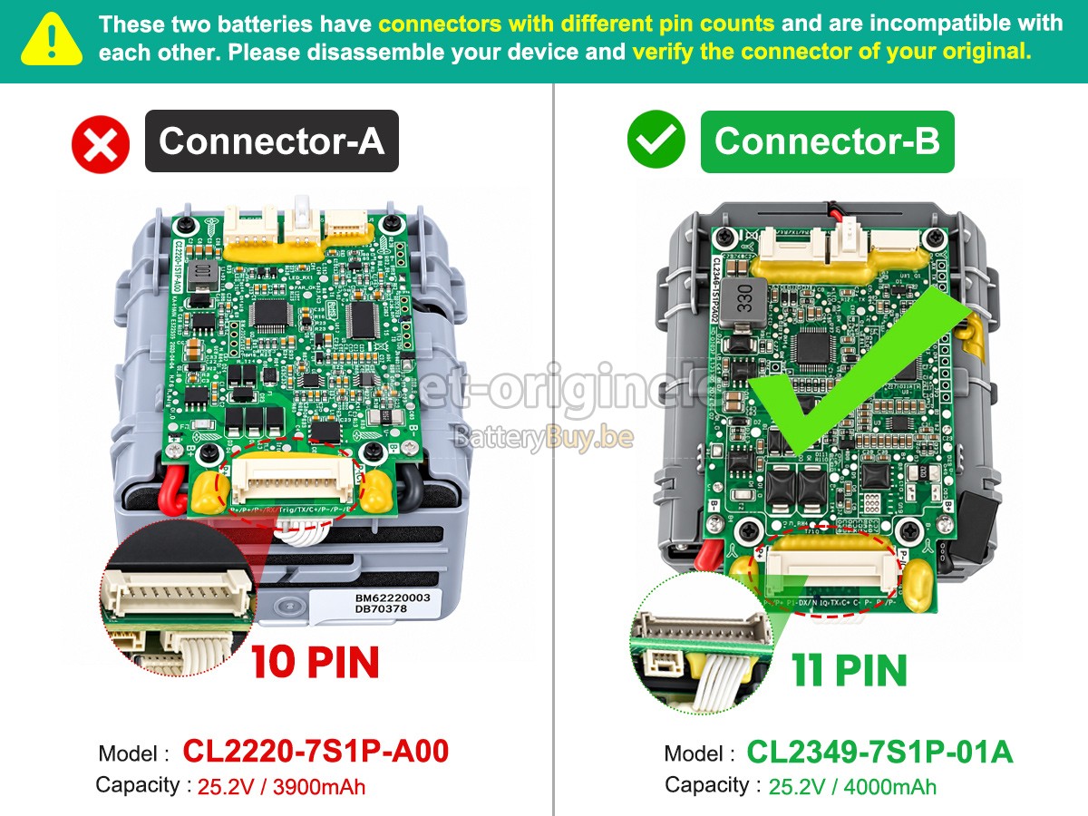Tineco CHORUS FW60010ECN accu
